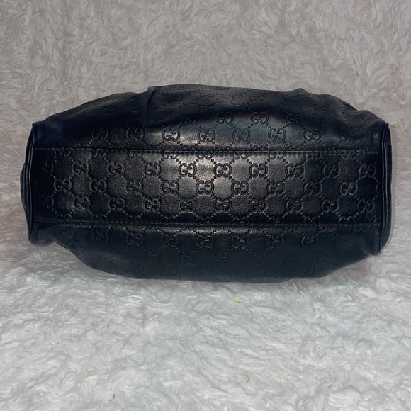Gucci Guccissima Rare Leather Lining Sukey Vintage Med Shoulder Tote Bag Black - Picture 16 of 17